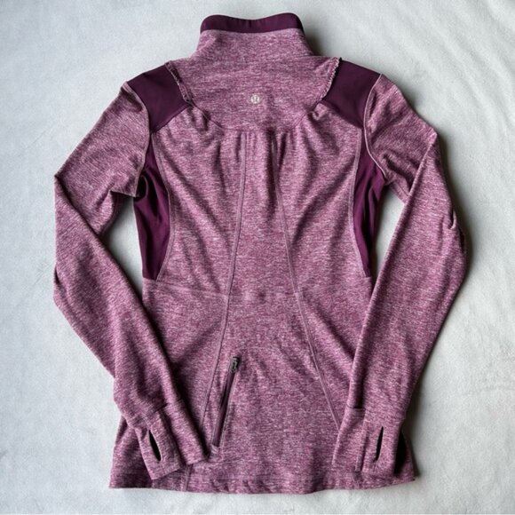 Lululemon ~ Run Your Heart Out Pullover ~ Heathered Plum ~ Womens Size 6 - Picture 3 of 16